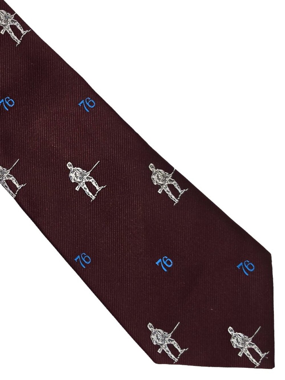 Vtg Old North Church Minuteman '76 Bicentennial Embroidered Tie Necktie 3.5 x 57